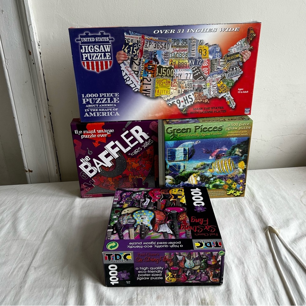 Lot of 4 New Jigsaw Puzzles